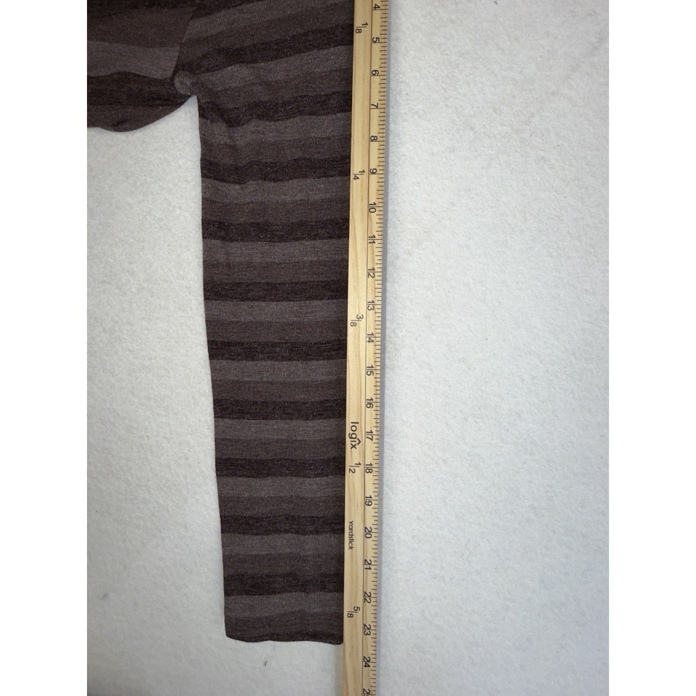 Olivia Moon Womens 1X Brown Striped Open Front Cardigan Tie Front Lightweight - Picture 7 of 10